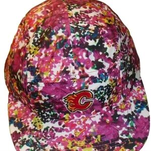 Calgary Flames Womens Pink Reebok Adjustable Strapback hat New Nhl Hockey